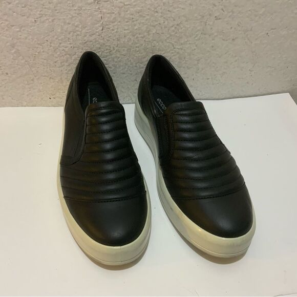 Ecco Soft 9 II Sneakers Quilted Leather Slip On black Size 41 - Picture 2 of 11